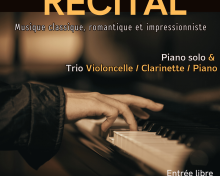 Récital musique classique, romantique et impressionniste.