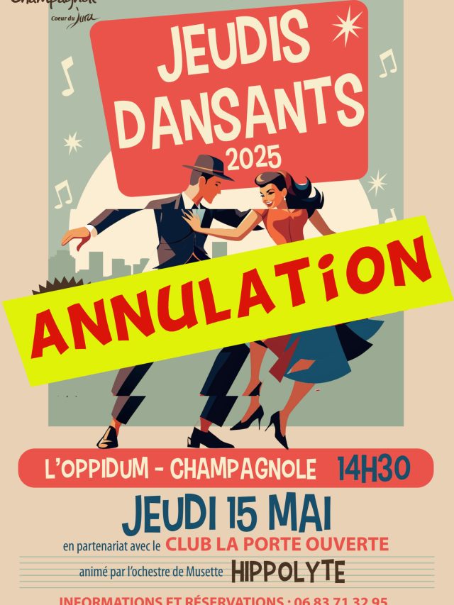 Les Jeudis Dansants – ANNULATION