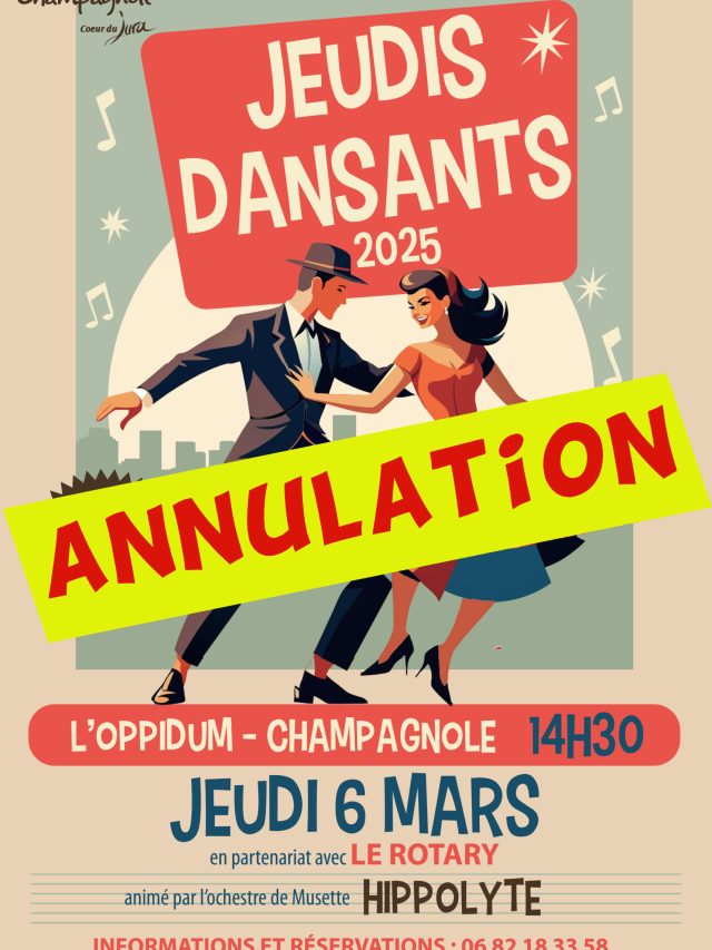 Les jeudis dansants – Annulé