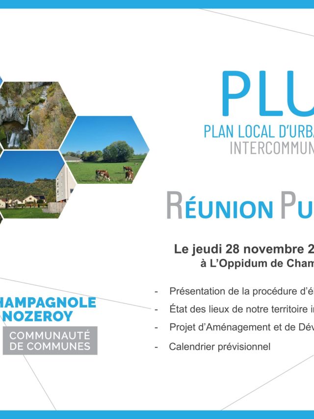 Réunion publique : Plan Local d’Urbanisme Intercommunal (PLUI)