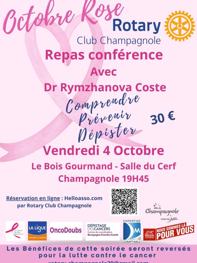 Octobre Rose repas conférence