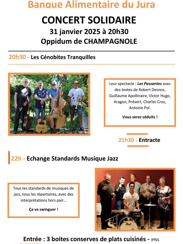 Concert solidaire de la Banque Alimentaire du Jura