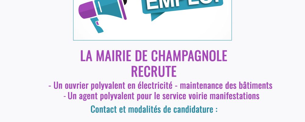 Offres  d’emploi Mairie de Champagnole