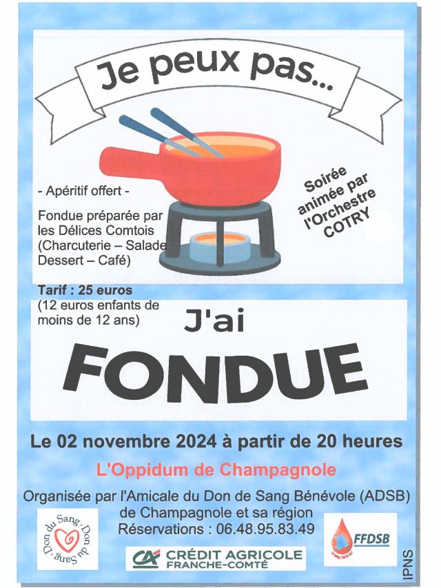 Je peux pas … J’ai Fondue !